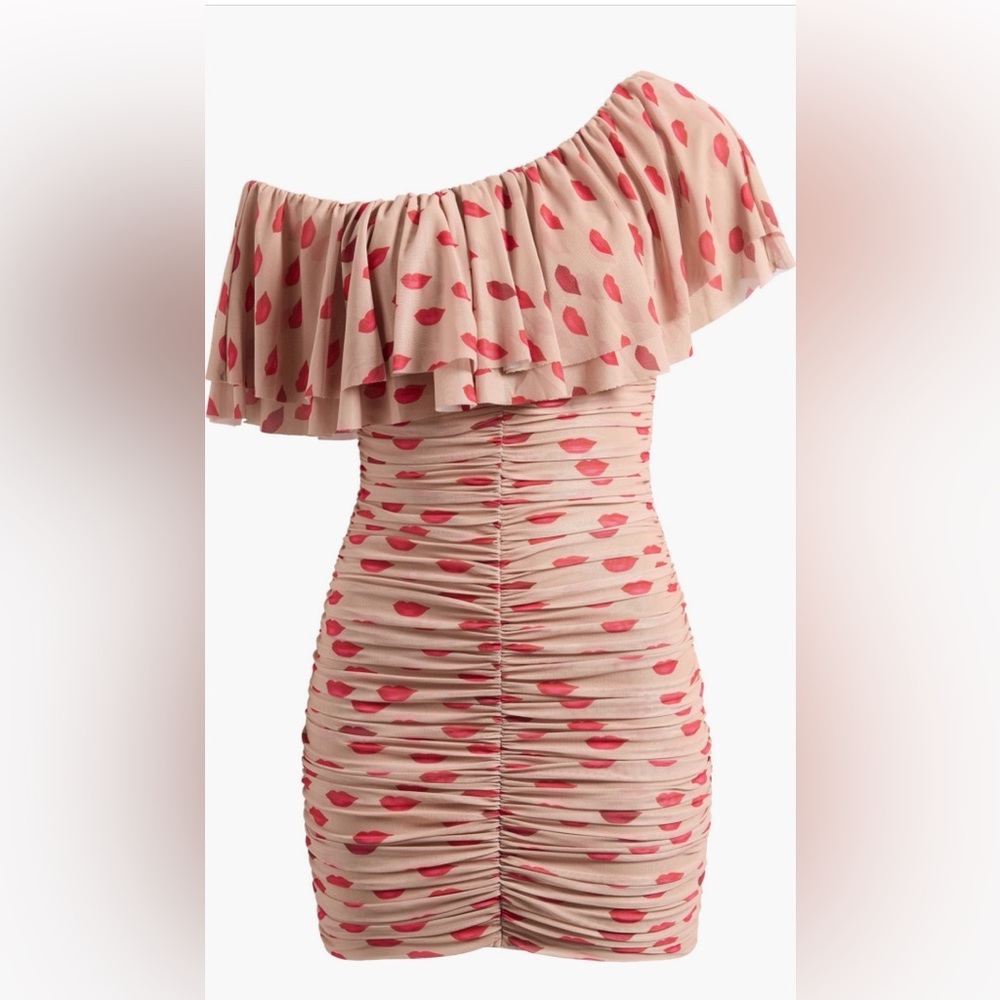 AFRM
Vivian One-Shoulder 
Ruched Mini Dress 
Size L
NWT